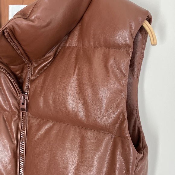 Wilfred Free Vegan Primaloft Vista Puffer Brown ZipUp Vest, Women’s Size 2XS EUC - Picture 3 of 7